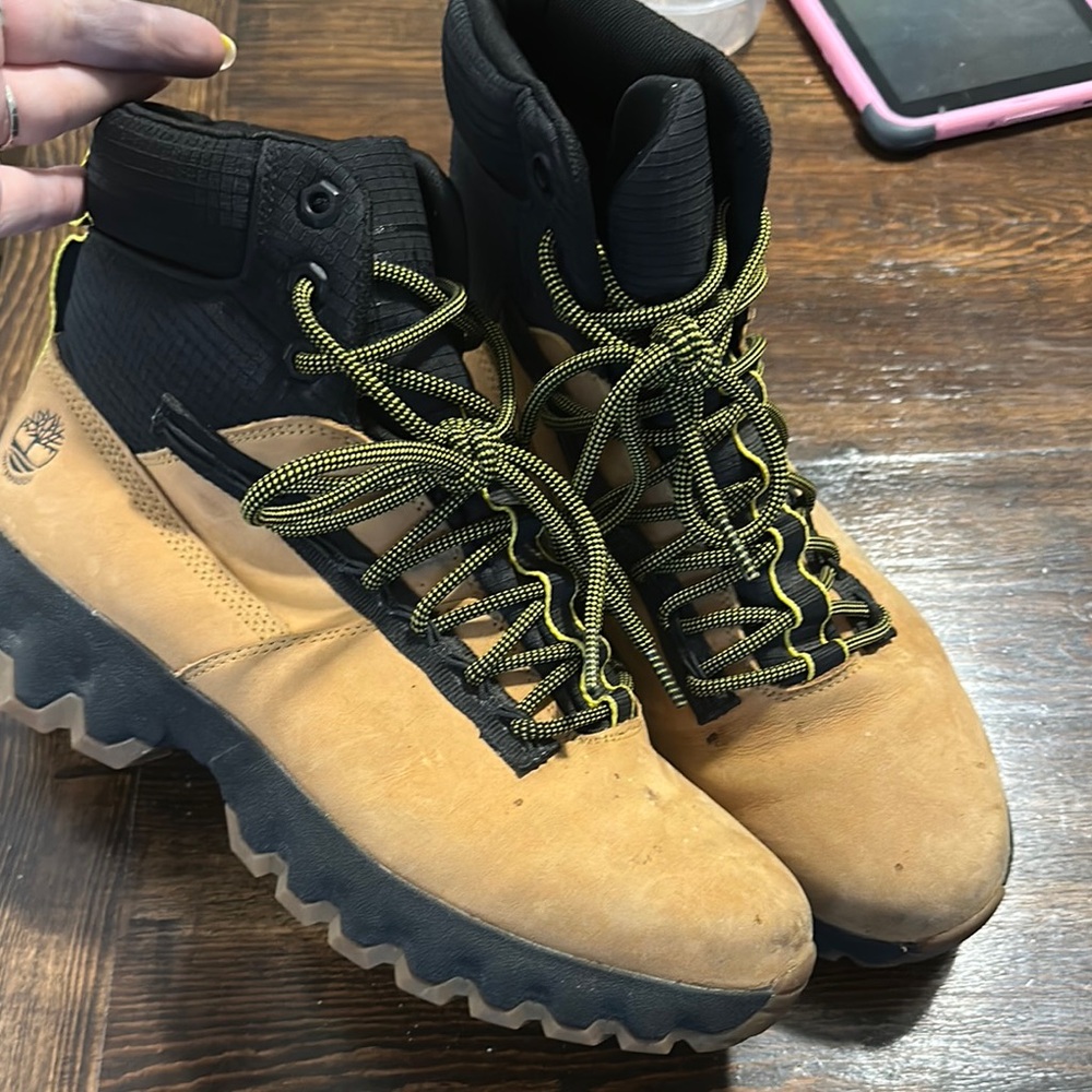 Timberland Tan and Black Outdoor Boots
